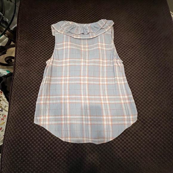 Veronica Beard Jeans Plaid Ruffle Top - Picture 5 of 6